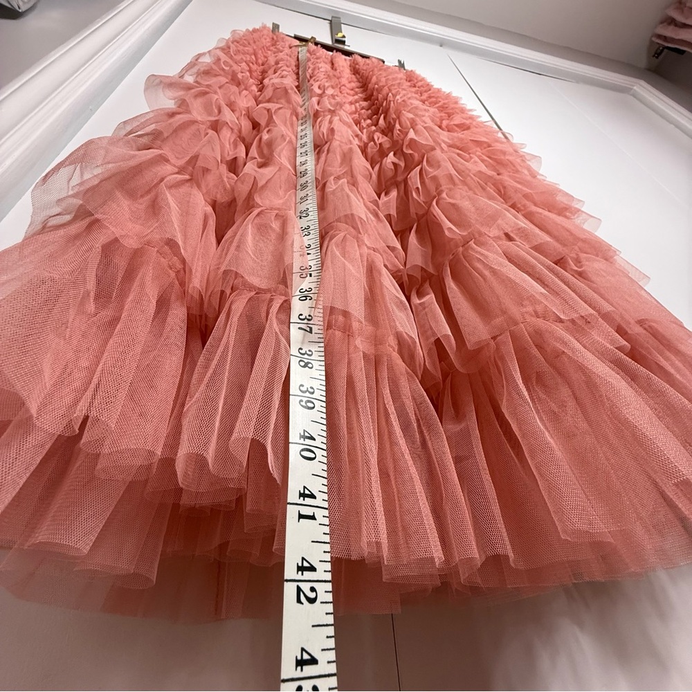 Free People Intimately Return of the Ruffle Maxi Slip Skirt Rosebush Medium NWT - Picture 9 of 10